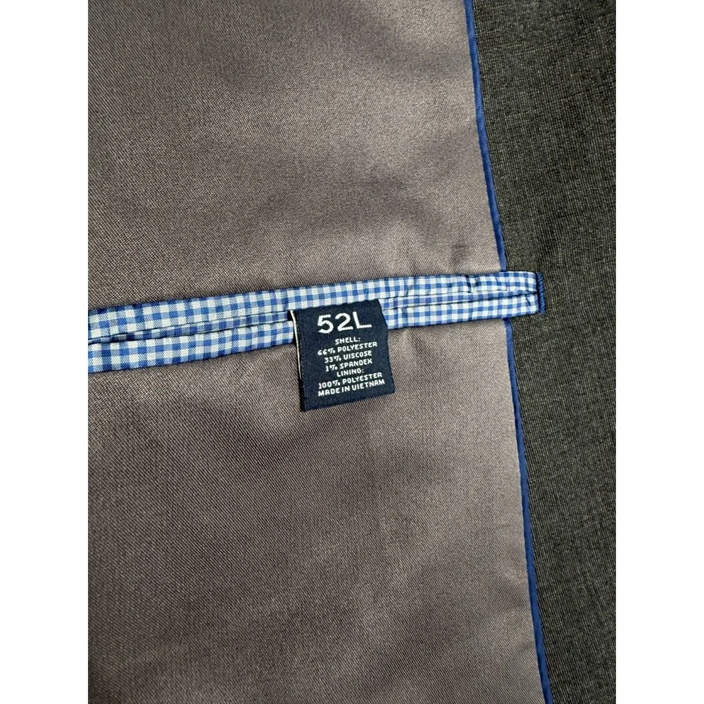 Saddlebred Blazer Mens 52L Gray Motion Stretch 2 Button Jacket Dual Vent NWT